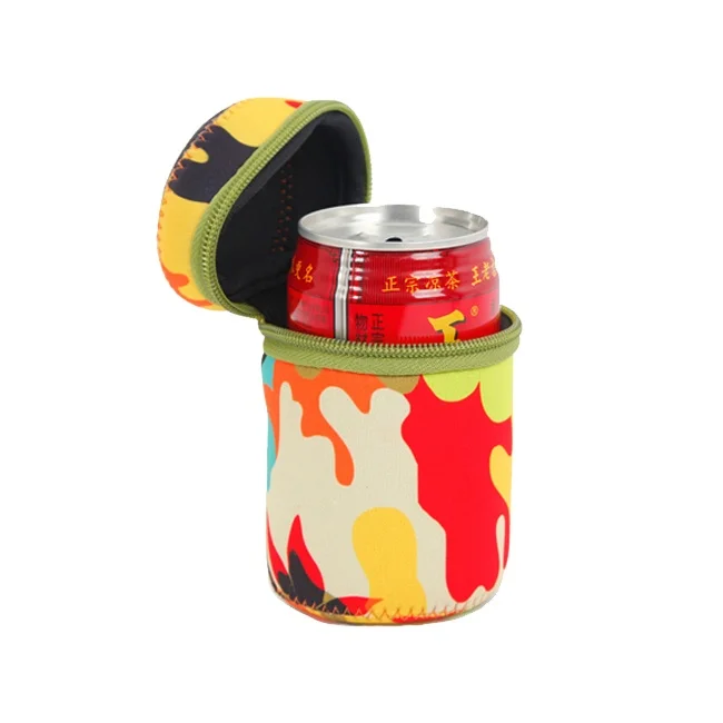 2023 Wholesale tube printed neoprene baby bottle cooler bag with zipper