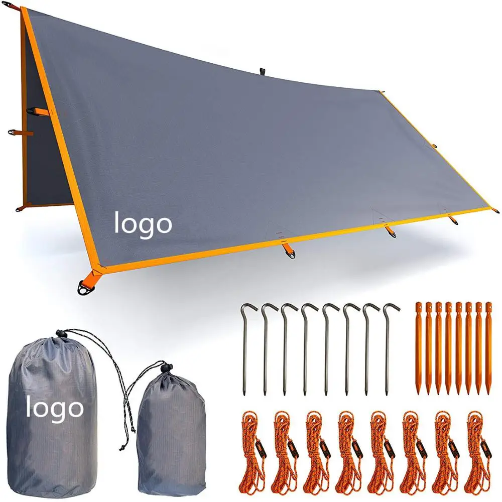Wholesale Outdoor Camping 210T Ripstop Waterproof Nylon Shelter Tent Sunshade Cover Hammock Tend Rain Fly Tarp