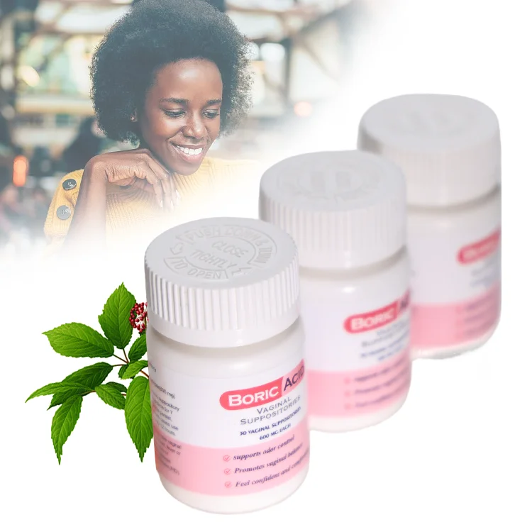 Natural Ingredient Yoni Pops Boric Acid Suppositories Capsules For Vagina Care Remove Odor Cleaning