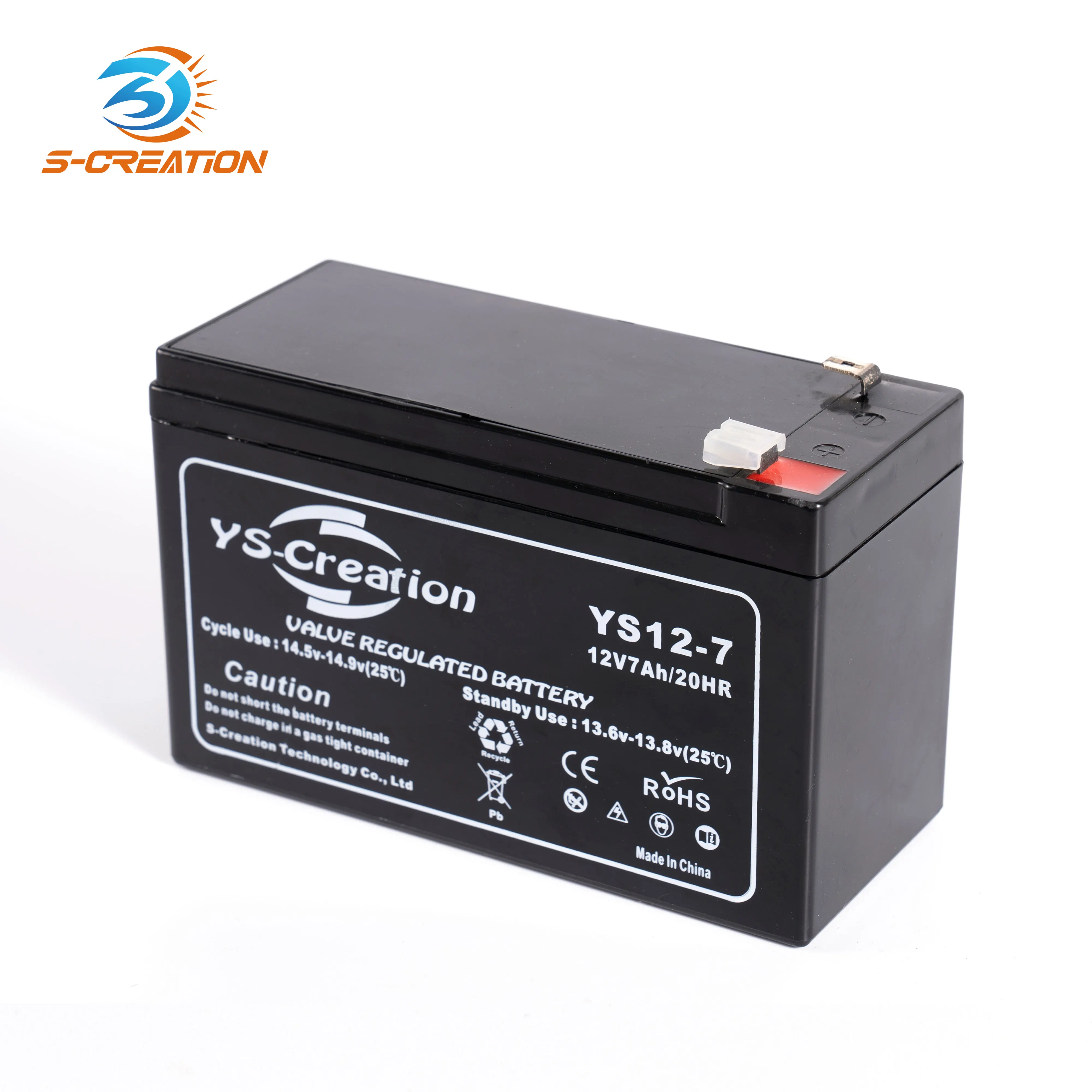12V7Ah батарея 12 вольт свинцово-кислотные батареи герметичные аккумуляторные глубокого цикла