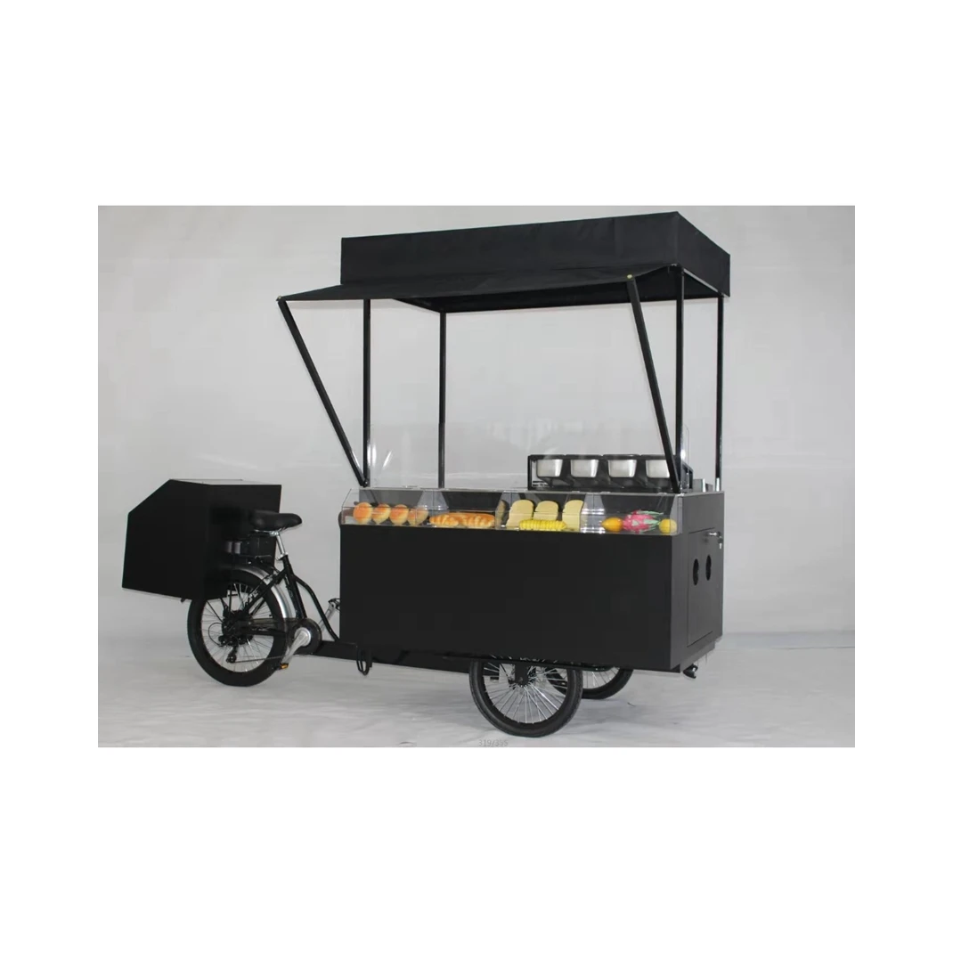 Latest Design Superior Quality Fully Equipped Hotdog Bike Cart Mobile Food
