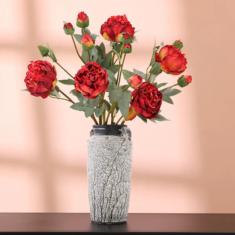 Top Quality Real Price Touch Artificial Rose Moisturizing Peony Flower For Home Wedding