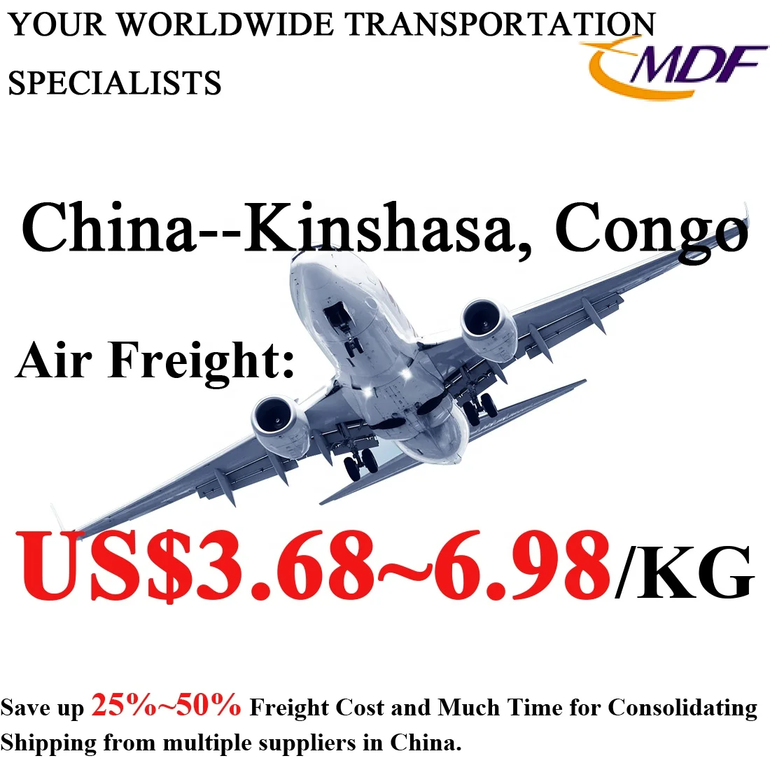 Air Cargo Air Freight Shipping transport to Kinshasa Congo from China Shipping Freight forwarder agent