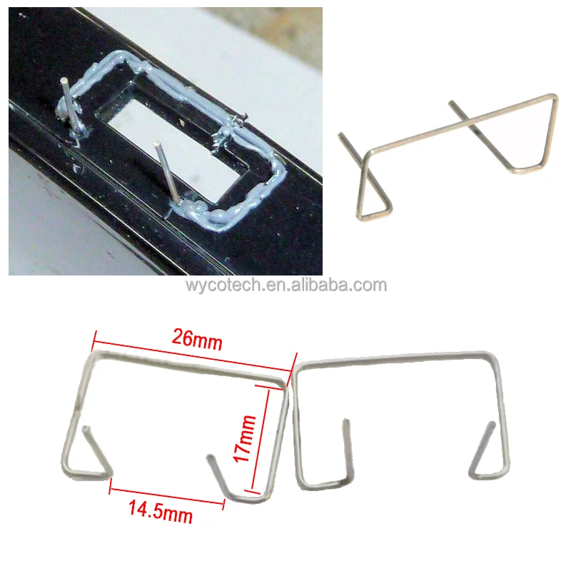 U Shapes OEM and ODM Hot Staples for Hot Stapler Plastic Repair Bumper Bodywork/Plastic Soldering/hot welding staples