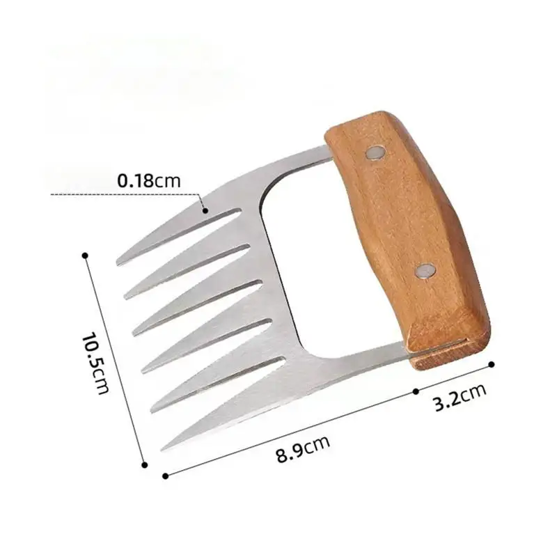 Металлическая Мясорубка с медвежьим когтем вилки для мяса из нержавеющей стали ручкой барбекю измельчитель вытягивания ультра-острые лезвия