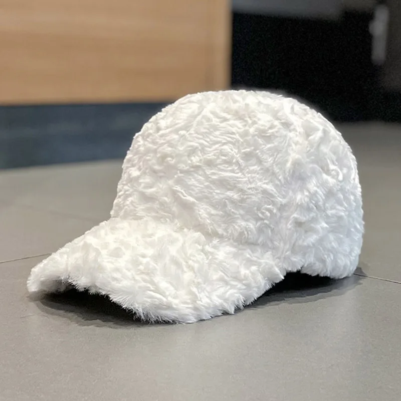 Шапка из овечьей шерсти в Корейском стиле Осень-зима простая повседневная Толстая теплая Бейсболка японском