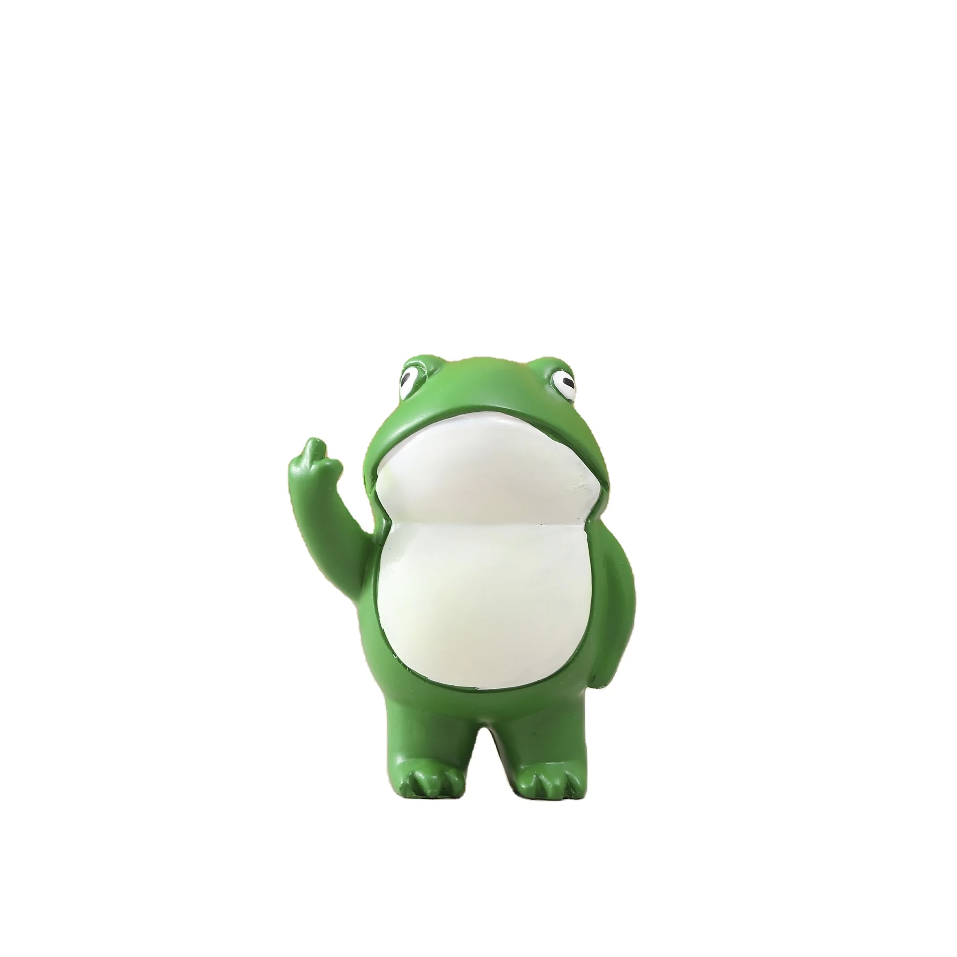 Frog Garden Statue Frog Figurine Cute Mini Frog for Fairy Garden Decor Happy Figurines Outdoor