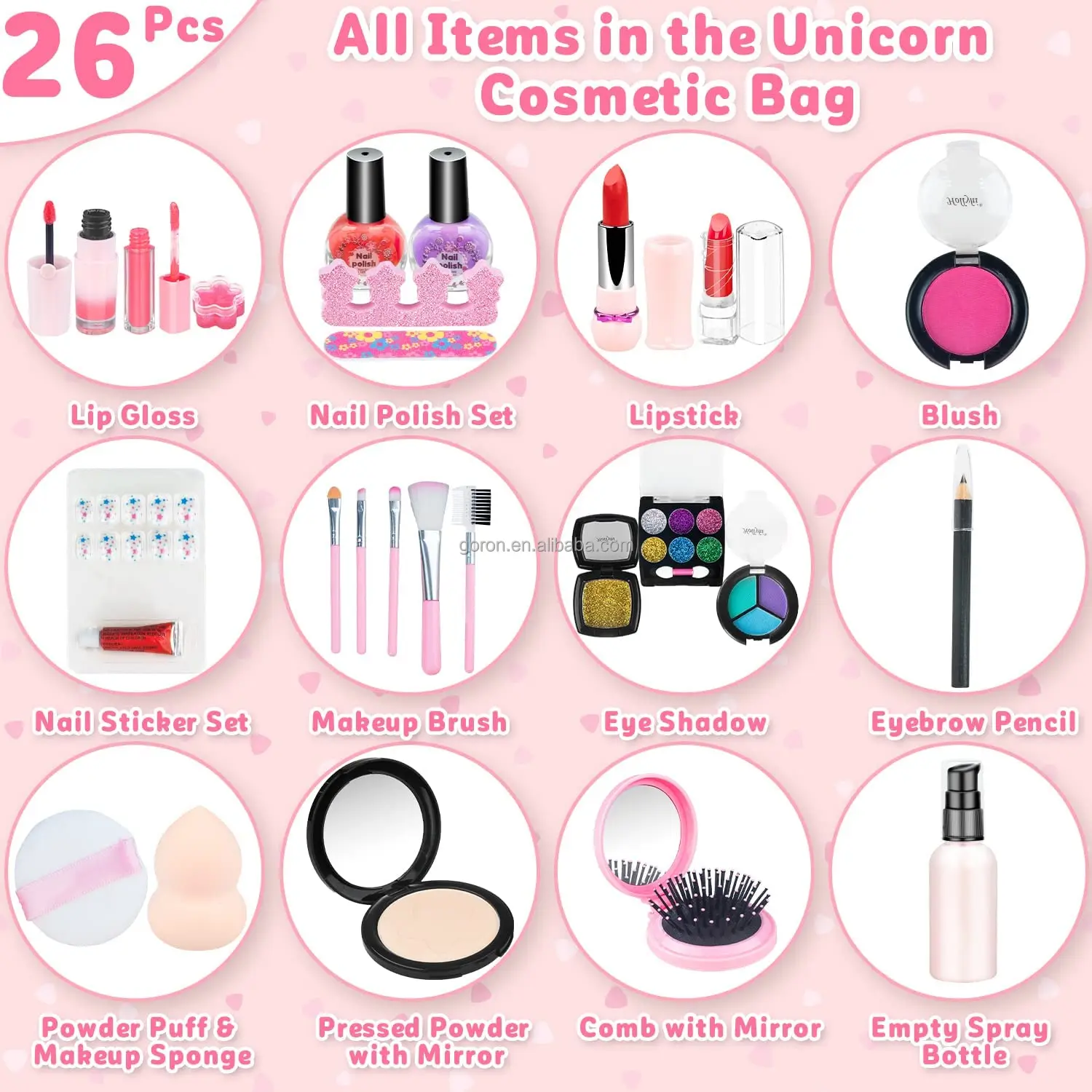 Вид красоты, Детский комплект принцессы из одеваем Единорог косметичка моющиеся макияж набор игрушек для девочек