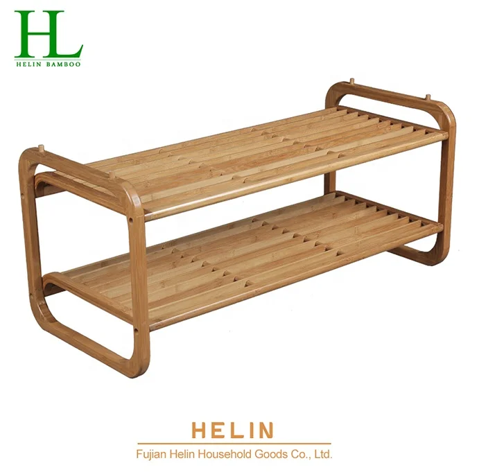 Производитель 2-х уровневые бамбуковая стойка для обуви обувь Органайзеры