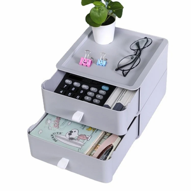 Wholesale Price Student Dormitory Artifact Desk Storage Box Multi-layer Drawer Shelf Office Sorting Box