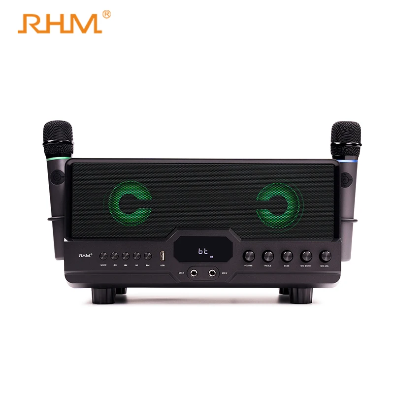 RHM RM-L268  Karaoke Speaker Music System USB Speaker Bluetooth Party Machine with Wireless Microphone