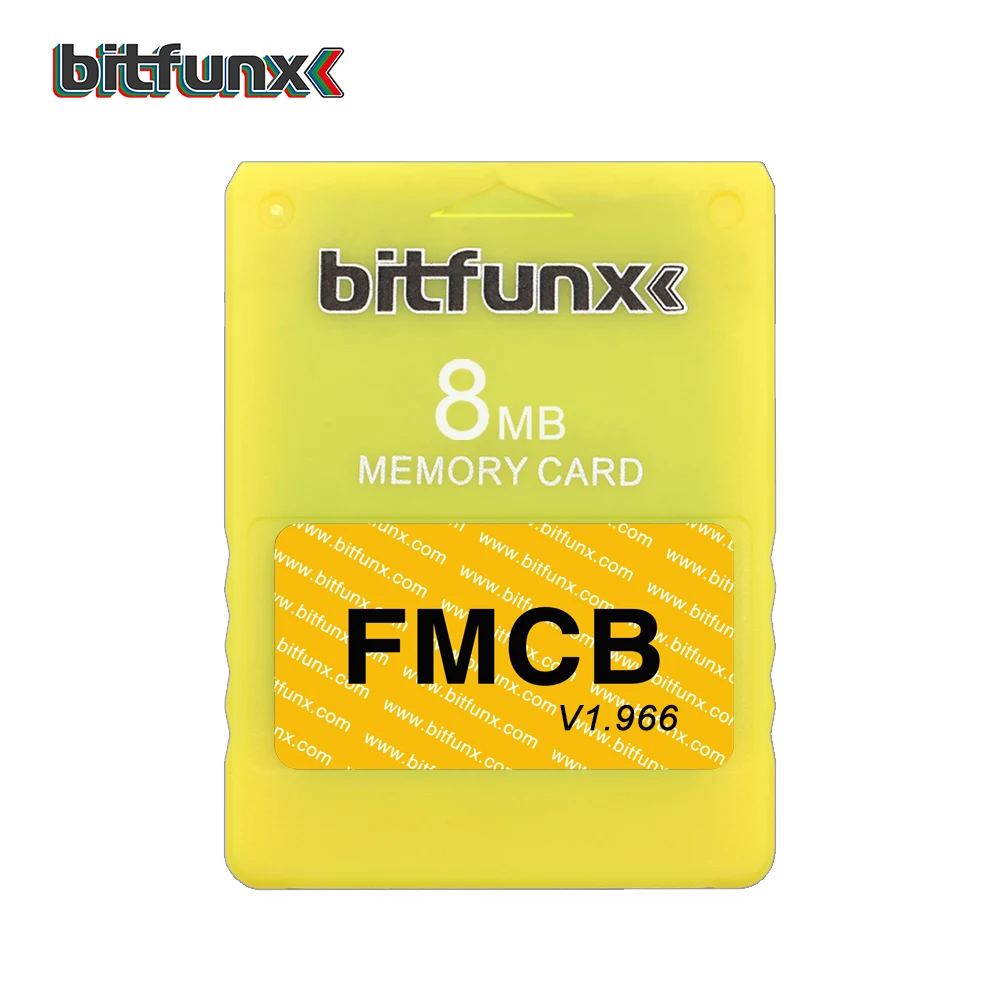 Bitfunx 8 Мб новая версия 1 966 карты памяти для сохранения игр FMCB SONY Playstation2 PS2 зеленый