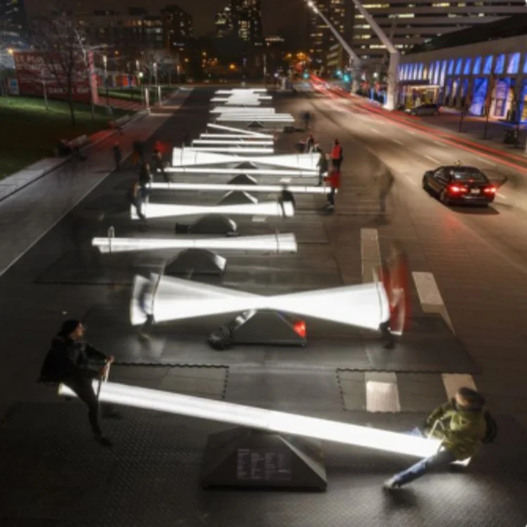 Hot Sale Light Up Amusement Park Machine Kids Outdoor Durable Led Seesaw For Kids