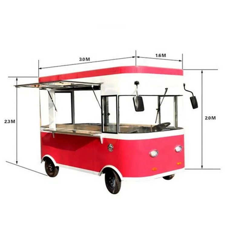 Superior quality villa style snack car mobile food cart for slush machine