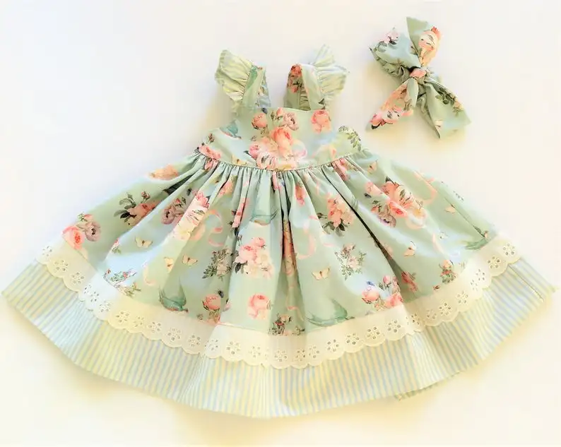 Baby Girl Clothes Girls Floral Summer Dresses Girls Clothing