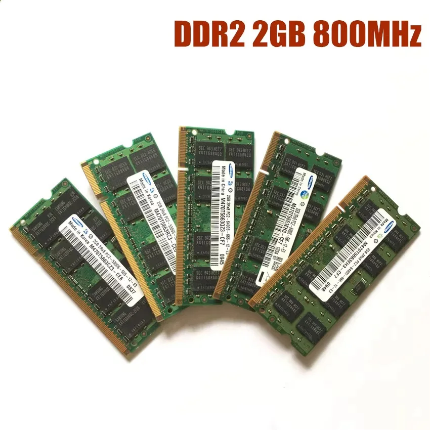 Random Hynix Uskingston Krsamsung memory module 1g 2g 1GB 2GB DDR2 667MHz 800MHz Laptop memory