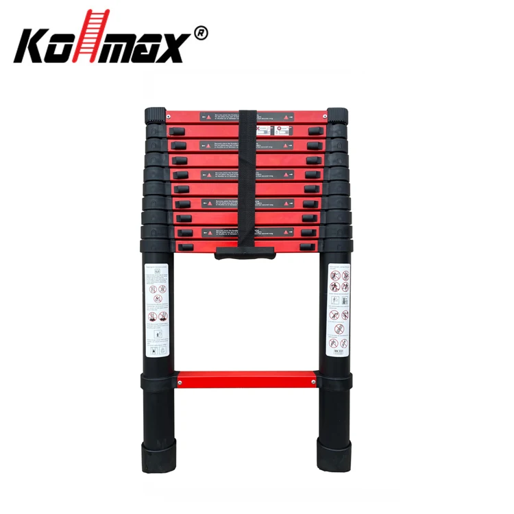  12.5 Ft portable aluminum telescopic retract folding double side ladder