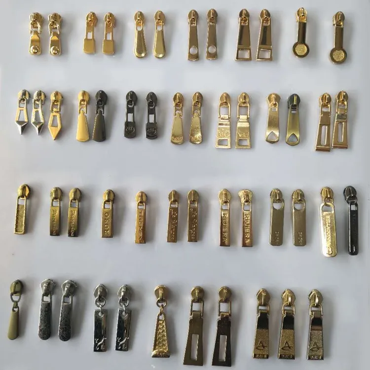 Застежка-слайдер с застежкой-молнией OEM Заводской фирменный логотип без никеля металлический автоматический замок цинковый сплав окрашенный