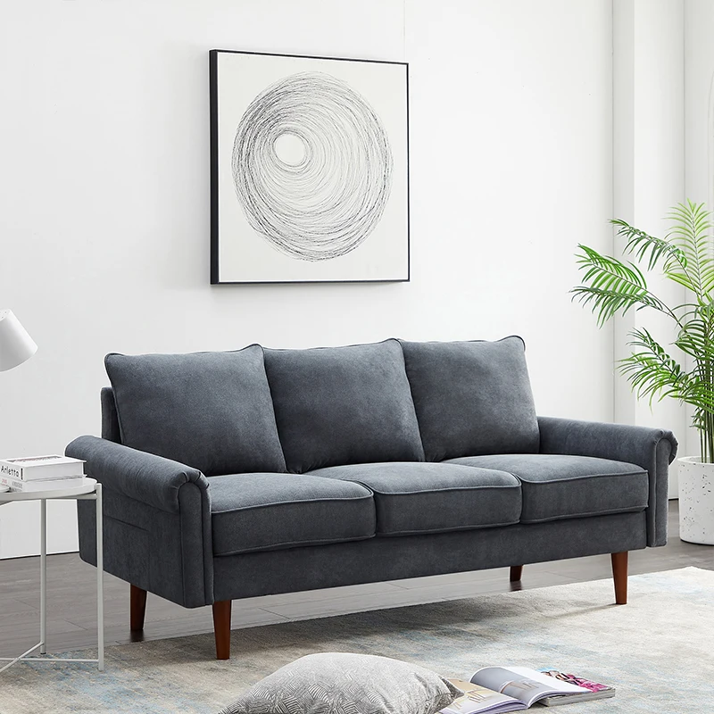 High Quality Home Living Room Furniture Velvet Fabric Living Room Sofas Set