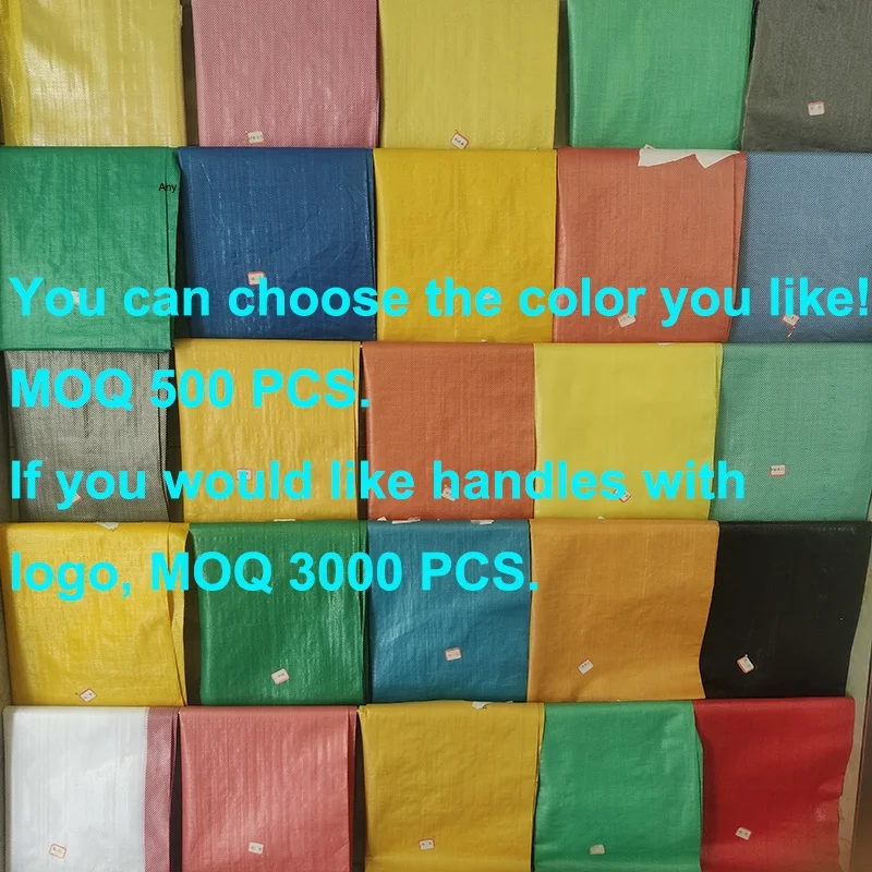 Custom embroidered logo handles Black Extra large laminated PP woven tote bag