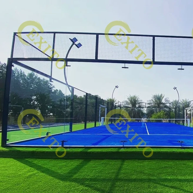 EXITO 200*200*3MM Padel Tennis Court Portable Padel Court Panoramic