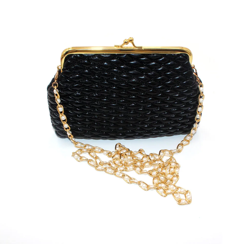 Custom Logo Phone Coin Pouch Women Wallet Lock Cosmetic Bag Clasp Clutch Coin Purse Buckle Snap Closure Sling Hand Bag