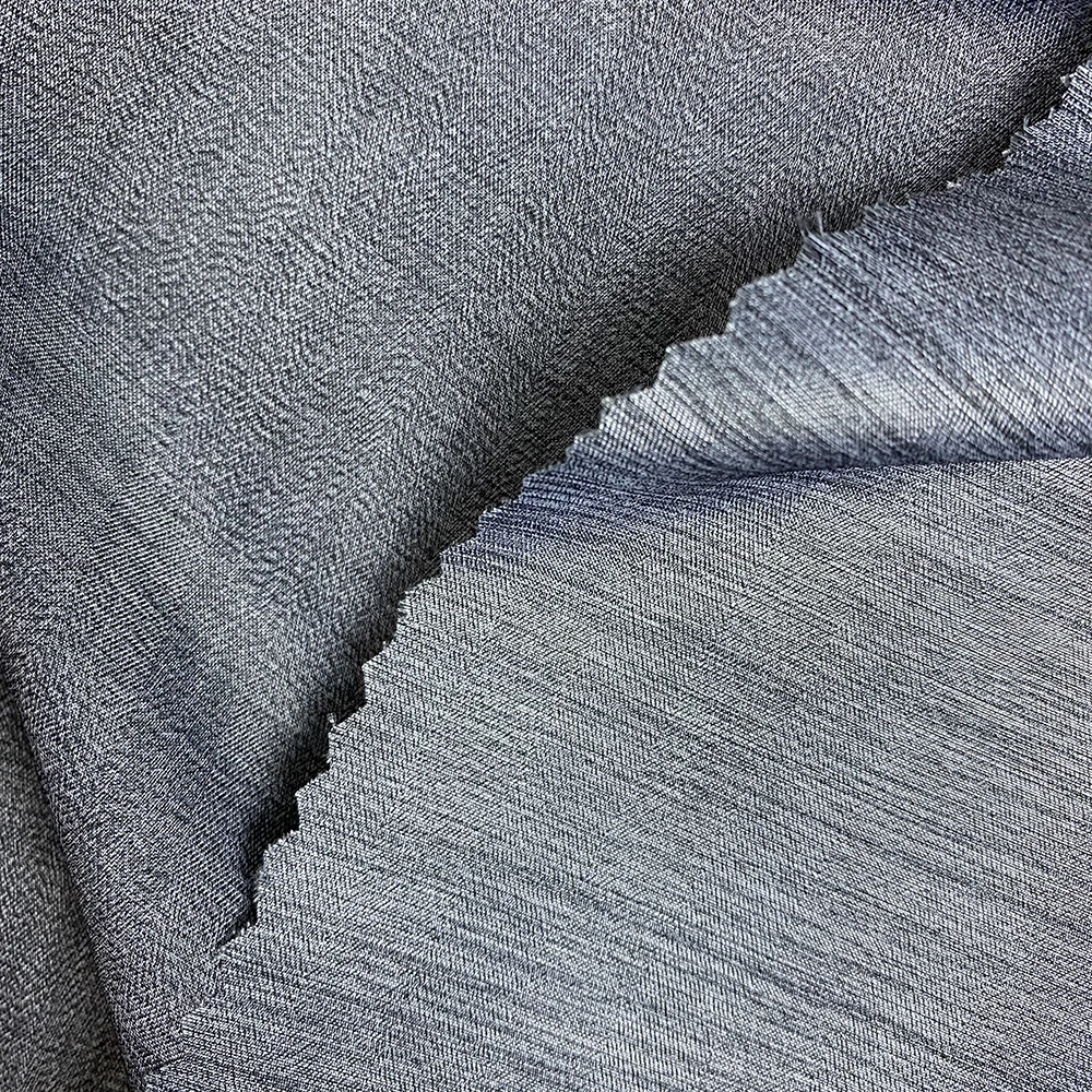 Popular Product Poly Two-tone Fabrics Melange Grey Chiffon Fabric for Cloth