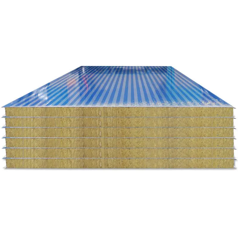 
Fireproof rock wool sandwich board partition board repair roof refractory warehouse partition is divided into two parts 