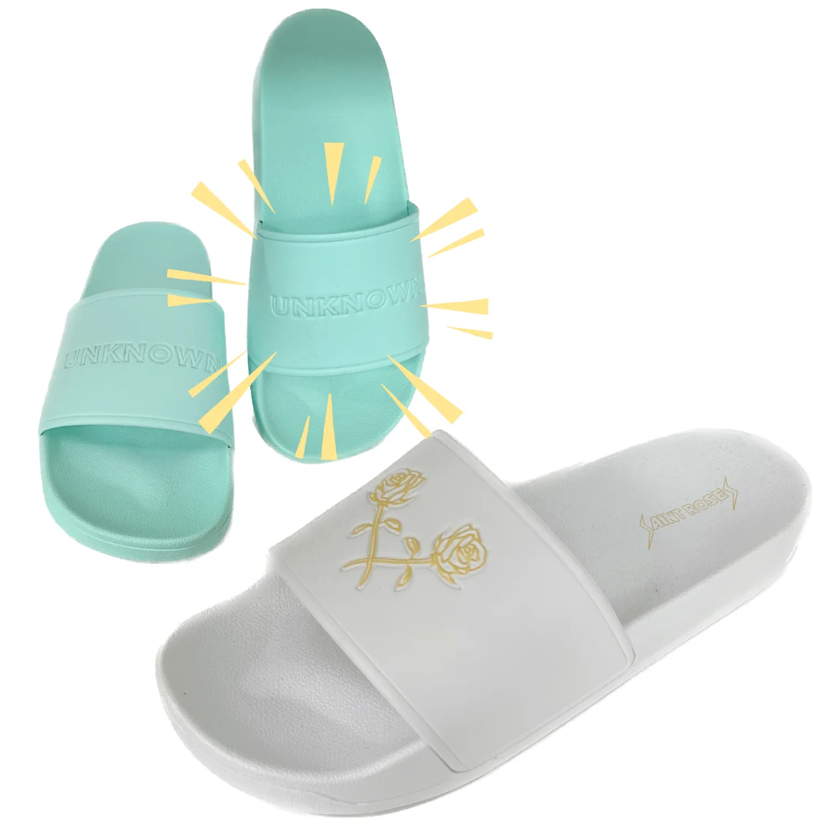 Oem, новый стиль, ПВХ тапочки, Черные сланцы, обувь для мужчин и женщин