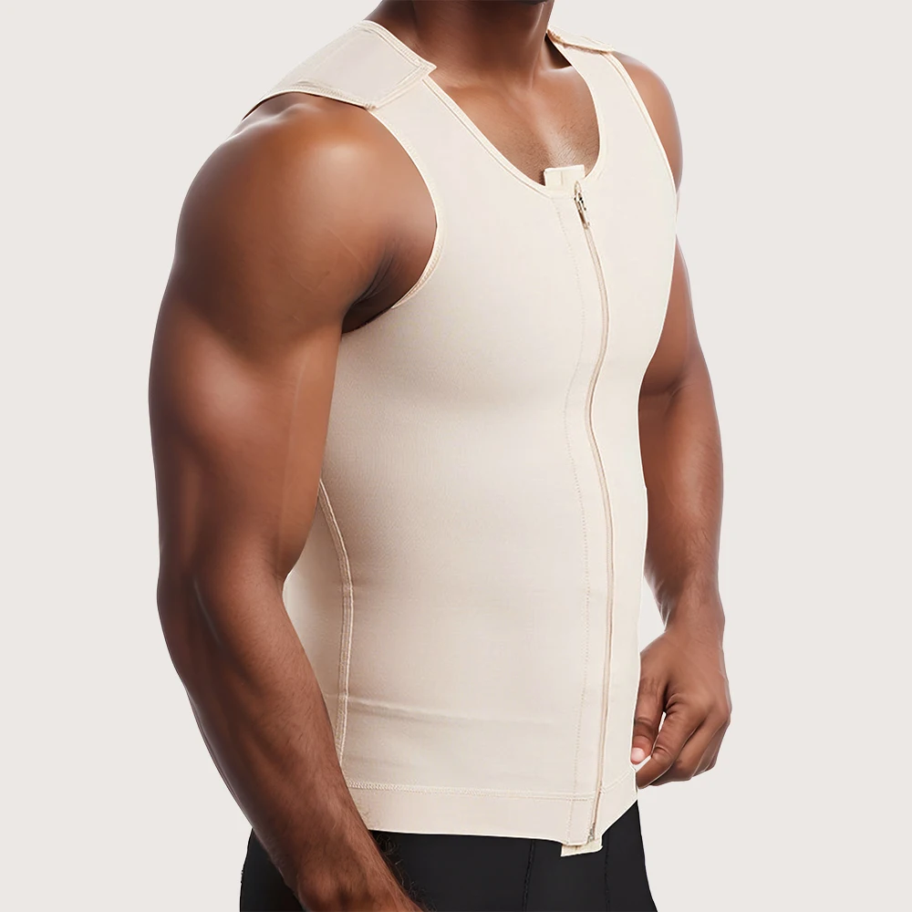 S-SHAPER мужчин после хирургического улучшения осанки для похудения жилет Корректирующее белье без