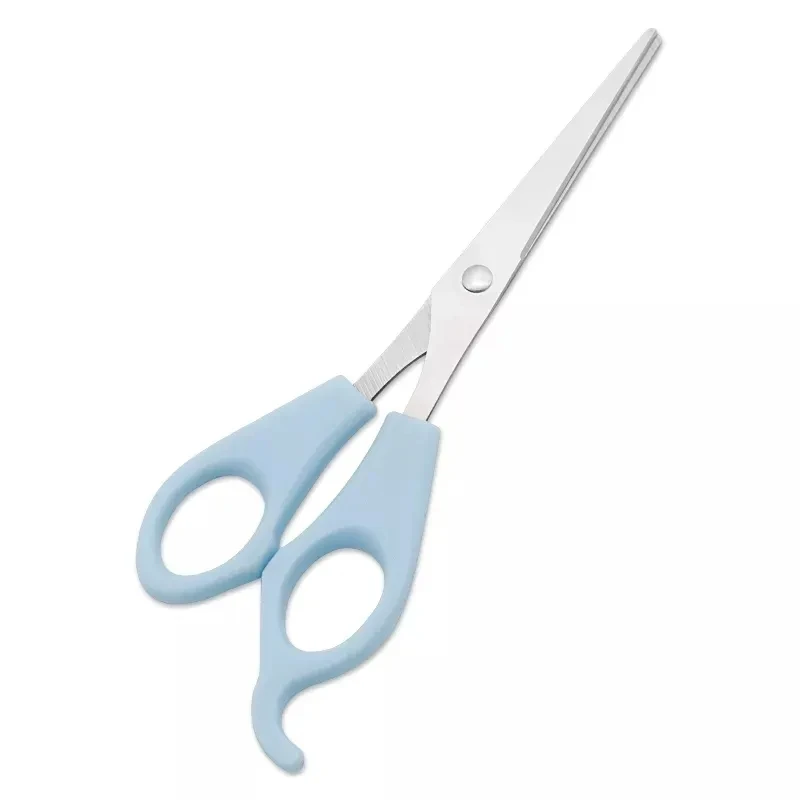 best stainless steel straight 6.0 beauty hairdressing plastic handle classical design professional blue hair scissors