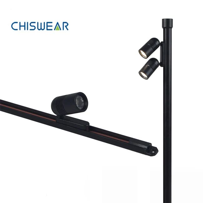 Mini Black Track Light for Jewelry, Display Case Light Fixtures CHIB7520-P-1W