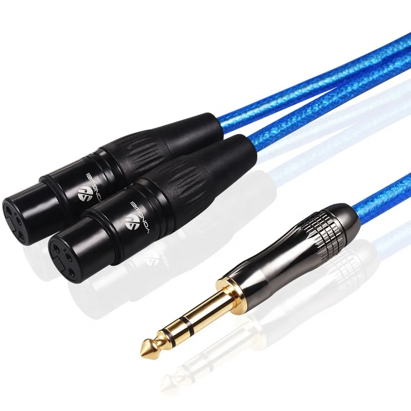 
High-End 6.35mm To Dual XLR 1/4 inch TRS Male To 2Cannon Male Female Audio Cable Stereo Speaker Headphone Microphone 