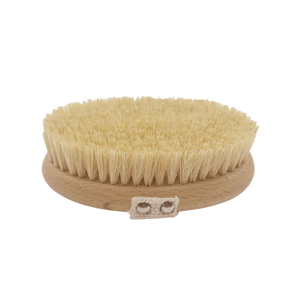 Premium Beech Wooden Body Brush with Natural Stiff Sisal Bristles for Remove Dead Skin,Cellulite Treatment