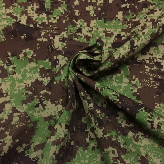 Fabric manufacturer custom printing camo ripstop 50%nylon 50%cotton digital green brown afghanistan forest camouflage fabrics