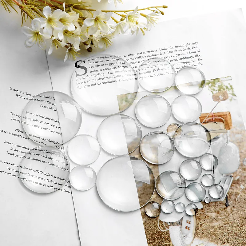 Оптовая продажа высококачественный круглый прозрачный стеклянный кабошон 6 мм 8 10 12 14 16 18 20 25 30 35