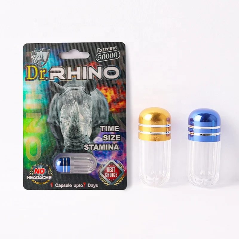 In Stock Male Enhancement Capsule Pills Packaging Rhino 99 Double Capsules Packaging
