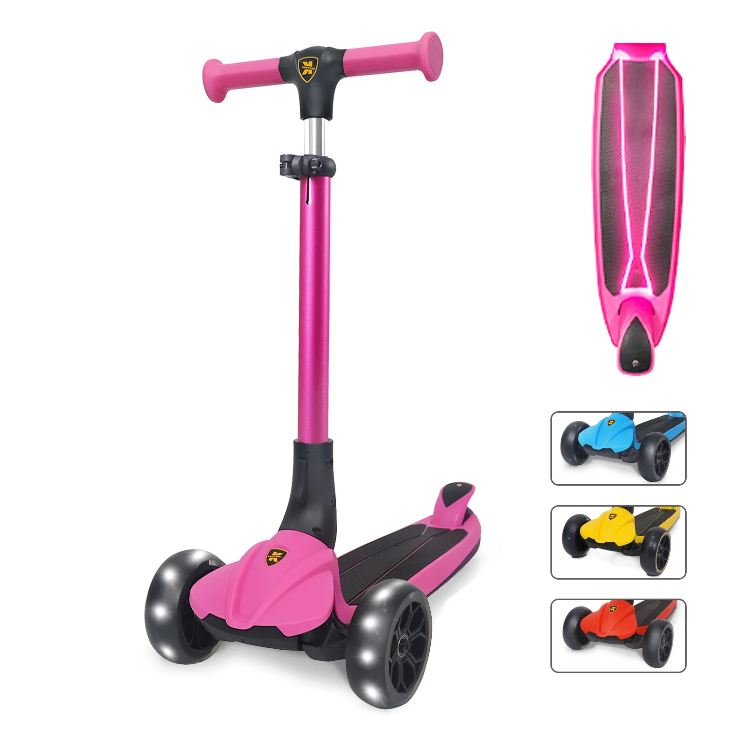 Children Scooter Three Wheel Kids Scooter for Kids Height Adjustable without Battery