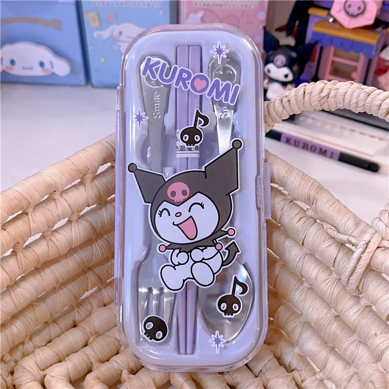 MB3 оптовая продажа наборы посуды из нержавеющей стали Kuromi My Melody аксессуары столовые
