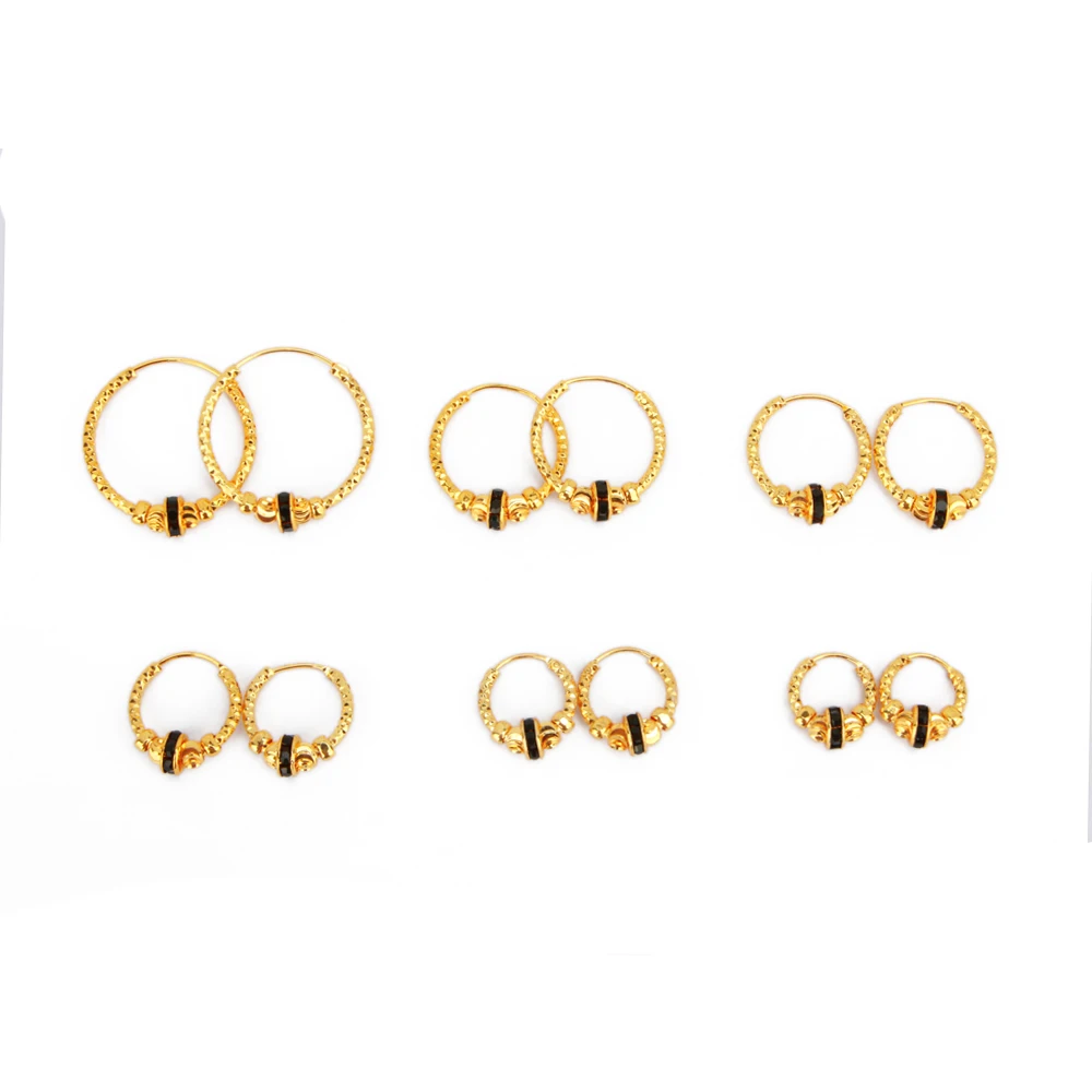 Серьги Jinxiuxing с позолотой 24 карата, медный сплав, латунь, ювелирные изделия, Золотые серьги-кольца, ювелирные изделия для женщин