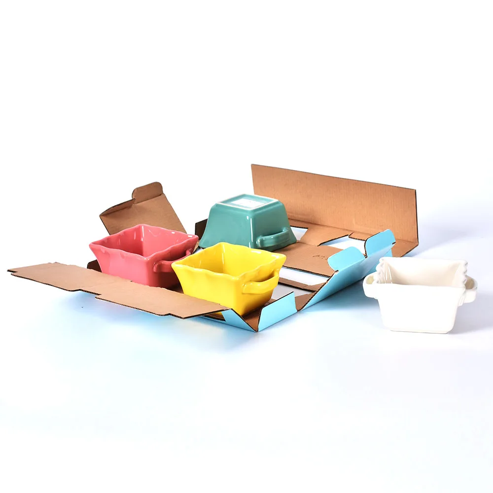 Термостойкая однотонная Керамическая Мини-посуда для выпечки