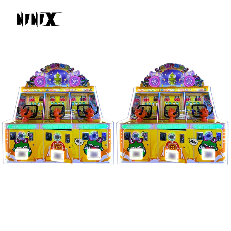 Coin operated Shooting Ball 3-Person Arcade Super Cannon Shooting Ball Game with Prize Exchange Game Console