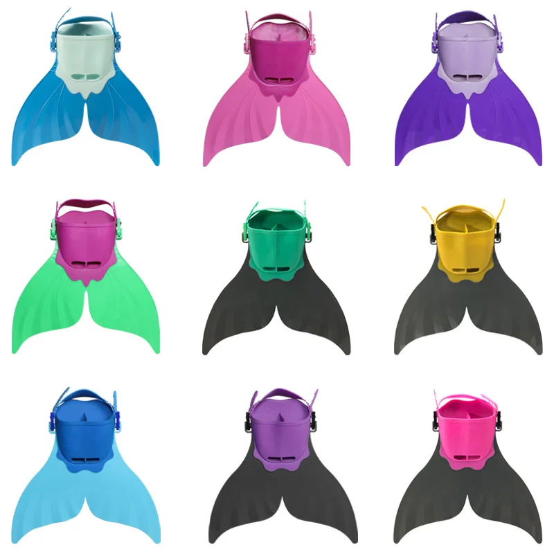  New Designs children Mermaid flippers Monofin Siamese Whale tail for kids