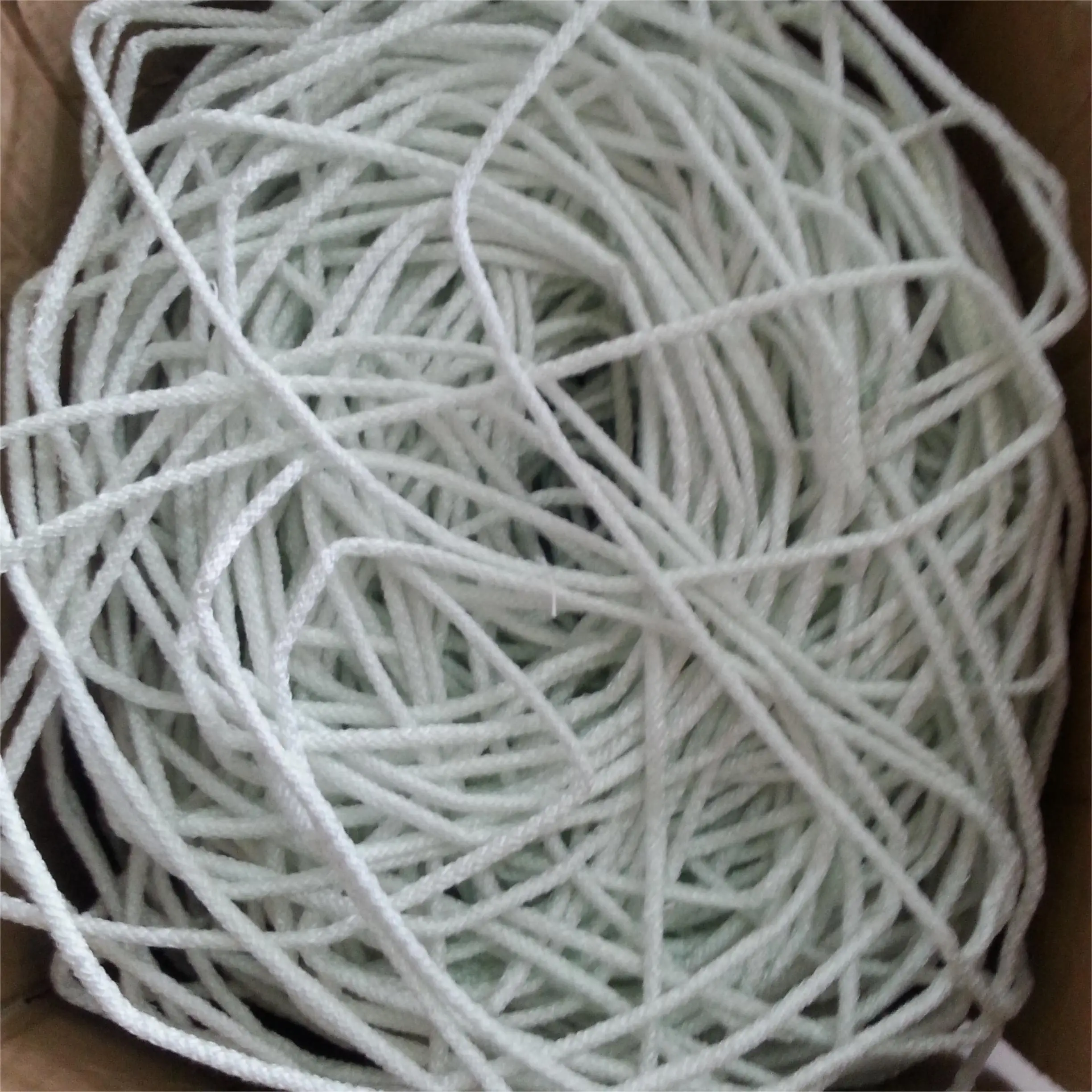 braided white oil lamp round fiberglass rope and fiberglass wicks