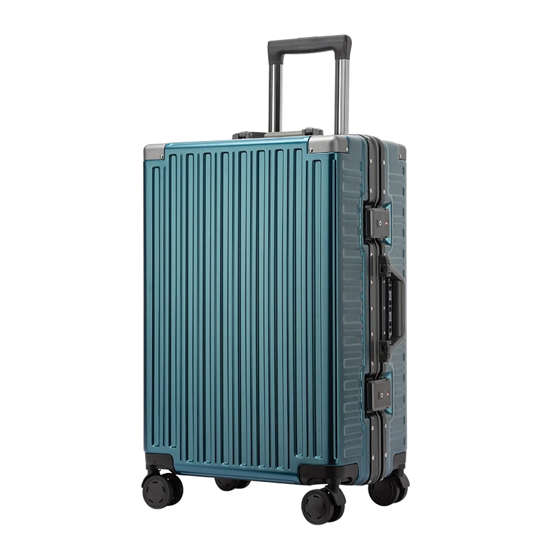 Factory travel luggage aluminium frame suitcase PC carry on luggage for business travel