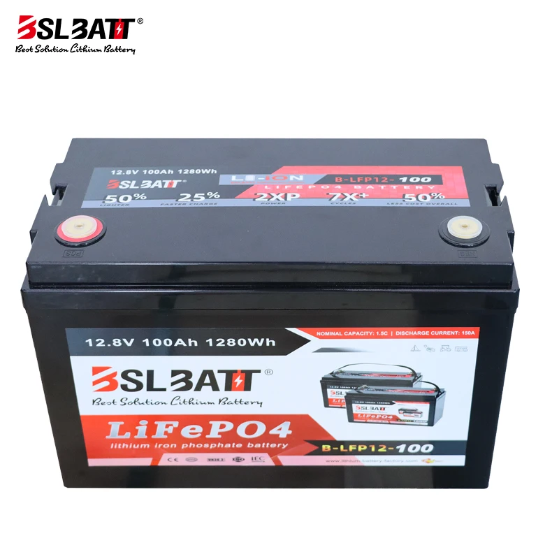 BSLBATT Rechargeable Lithium Battery 12v 100ah Super Capacitor