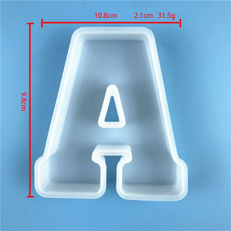 Table decoration Crystal drop glue 26 English letter silicone mold suitable for birthday celebrations