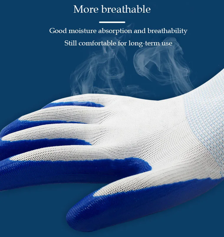 Construction Gloves Disposable Protective  Nitrile and Rubber Gloves For  Men Work Gloves