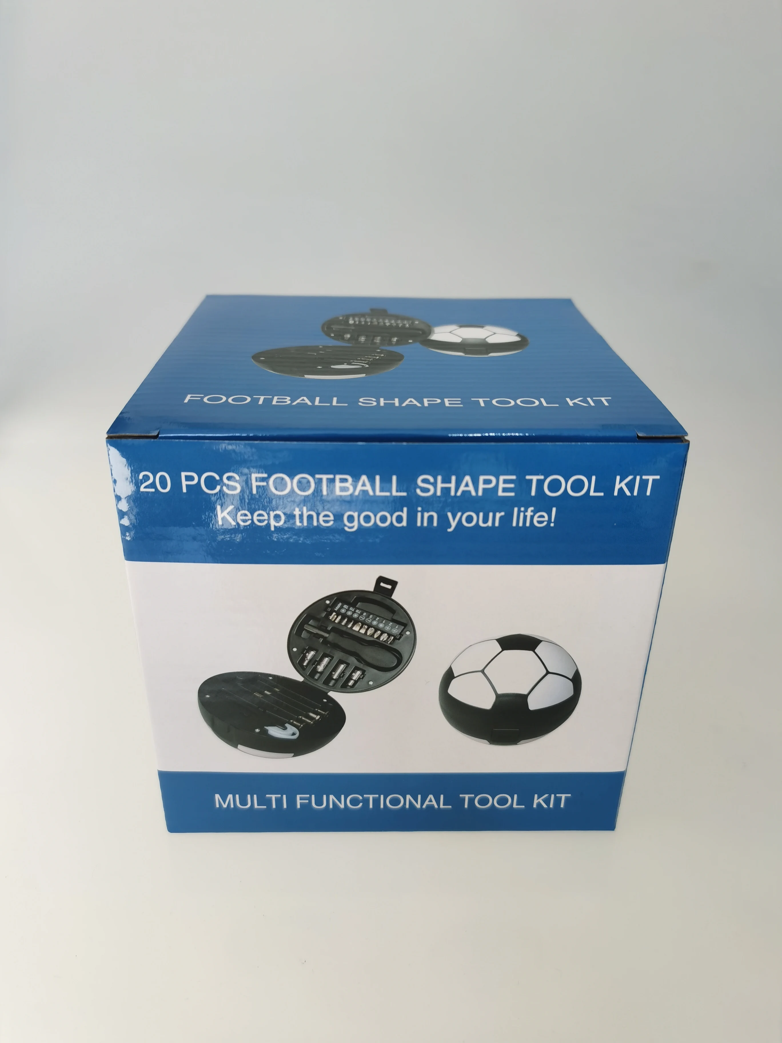 20 in1 Mini soccer High quality logo customization tool set Factory price Football shape creative tool box DIY hand tool kit