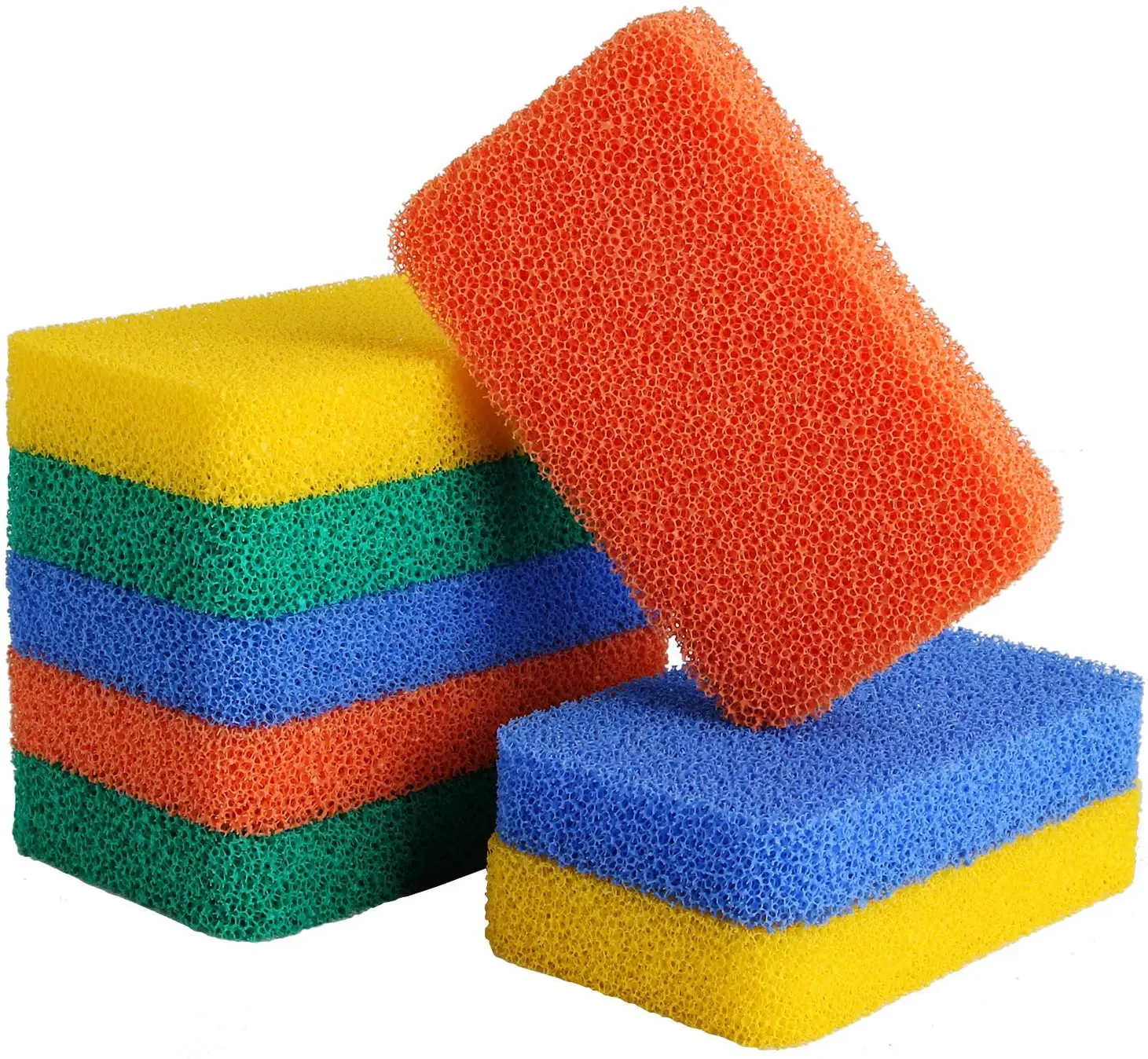 BONNO Clean Silicone Scrubber Colored Sponge Silicone Sponge Scouring Pad Reusable and Dishwashing Silicone Brush